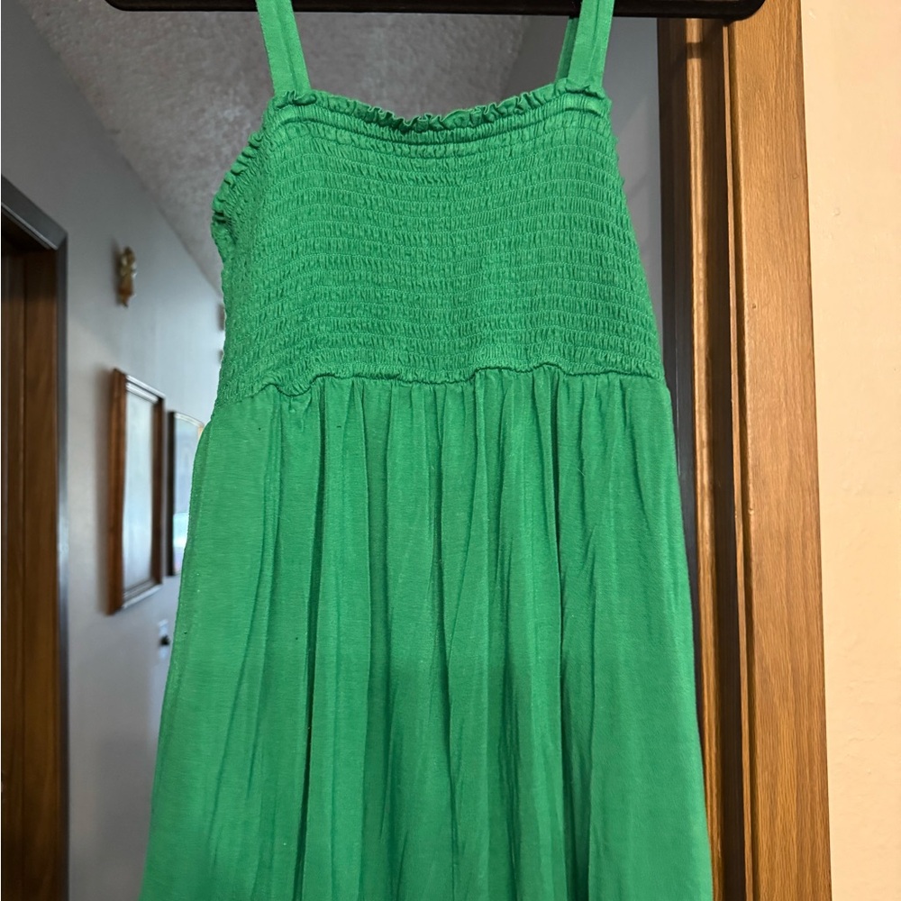 Isabel Maternity by Ingrid & Isabel Green Smocked Jumpsuit